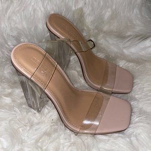 Clear Chunky Heels